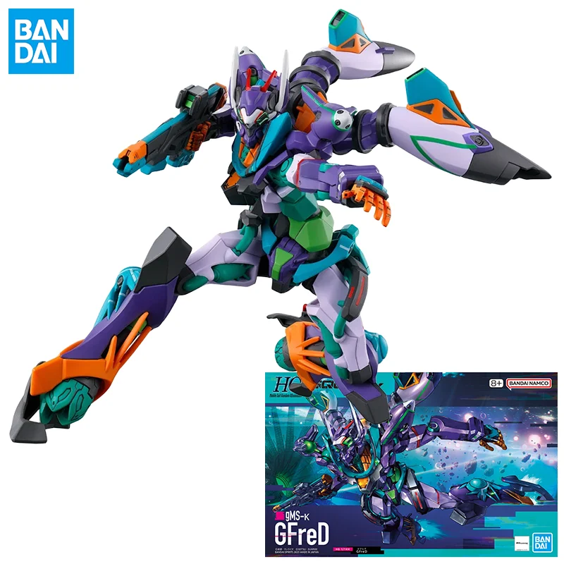 Bandai Original genuino en choque HG 1/144 gMS-GFreD modelo Set Quarks Gundam, modelo coleccionable adornos juguetes regalos para niños