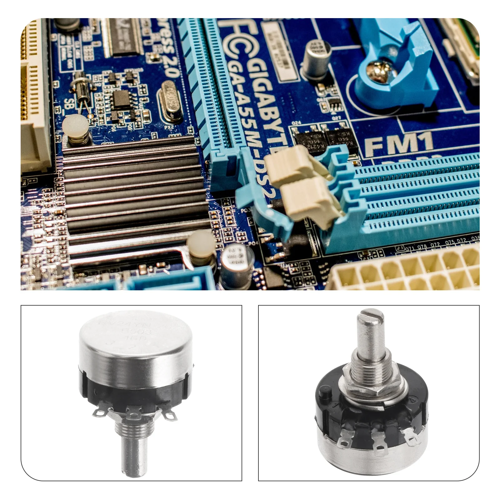 

2 Pcs Potentiometer Motor Speeds Control Tool Controller Inverter Regulation Single-turn Carbon Film Supplies Rotatable