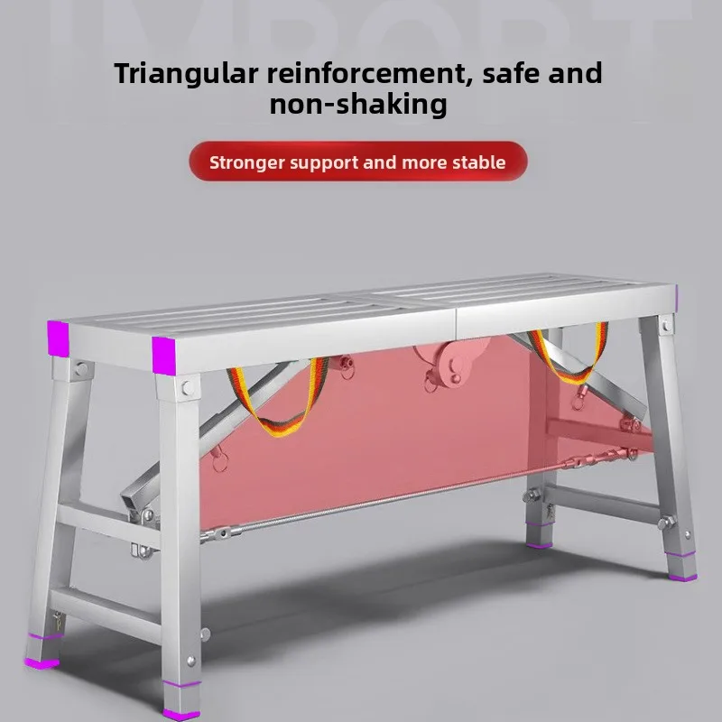 Folding telescopic stool single and double support scaffold hot dip galvanized folding footstool
