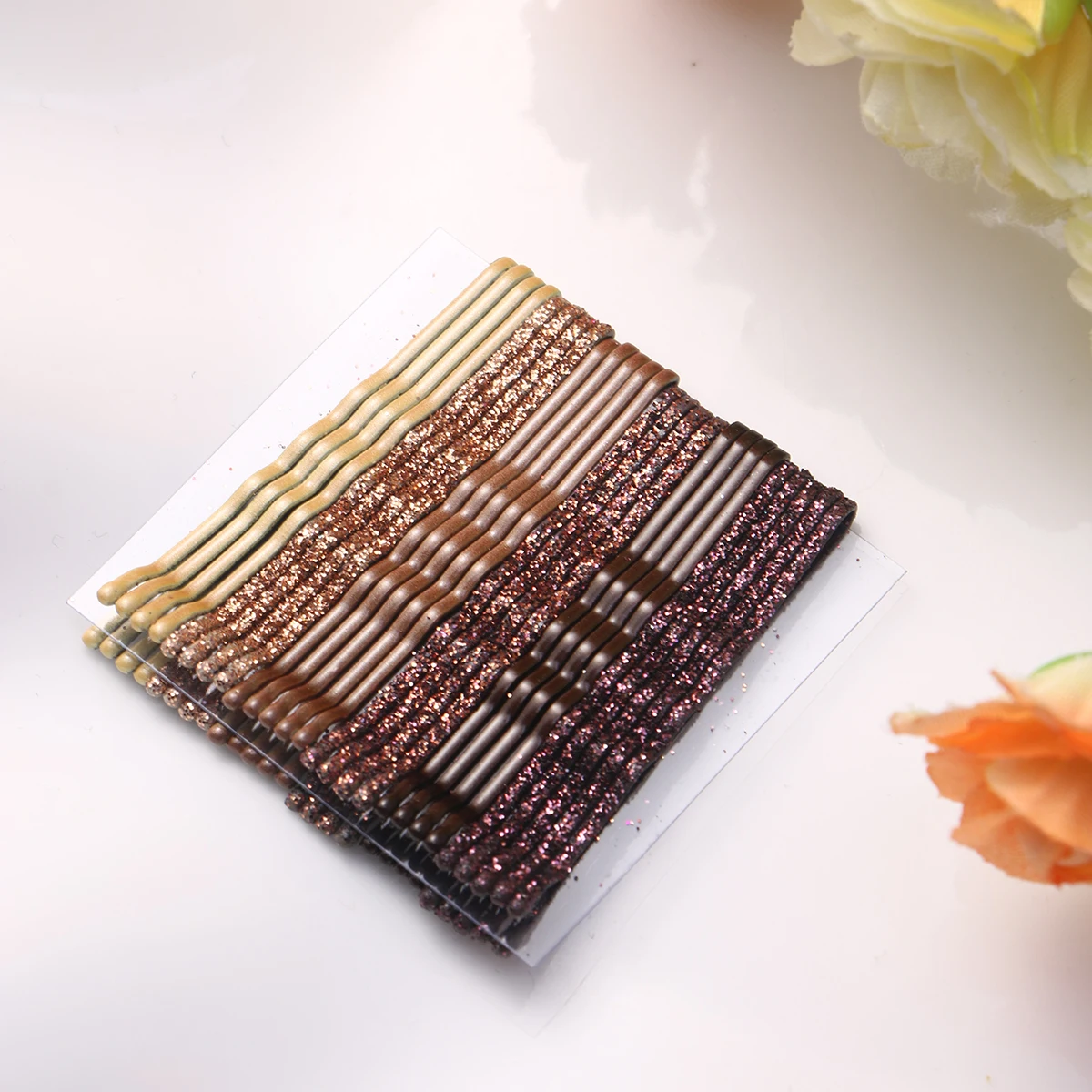 

72pcs Glitter Hair Clips Pure Color Girls Snap Hairpins Kids Barrettes Gold Powder Bright Colors Festivals School