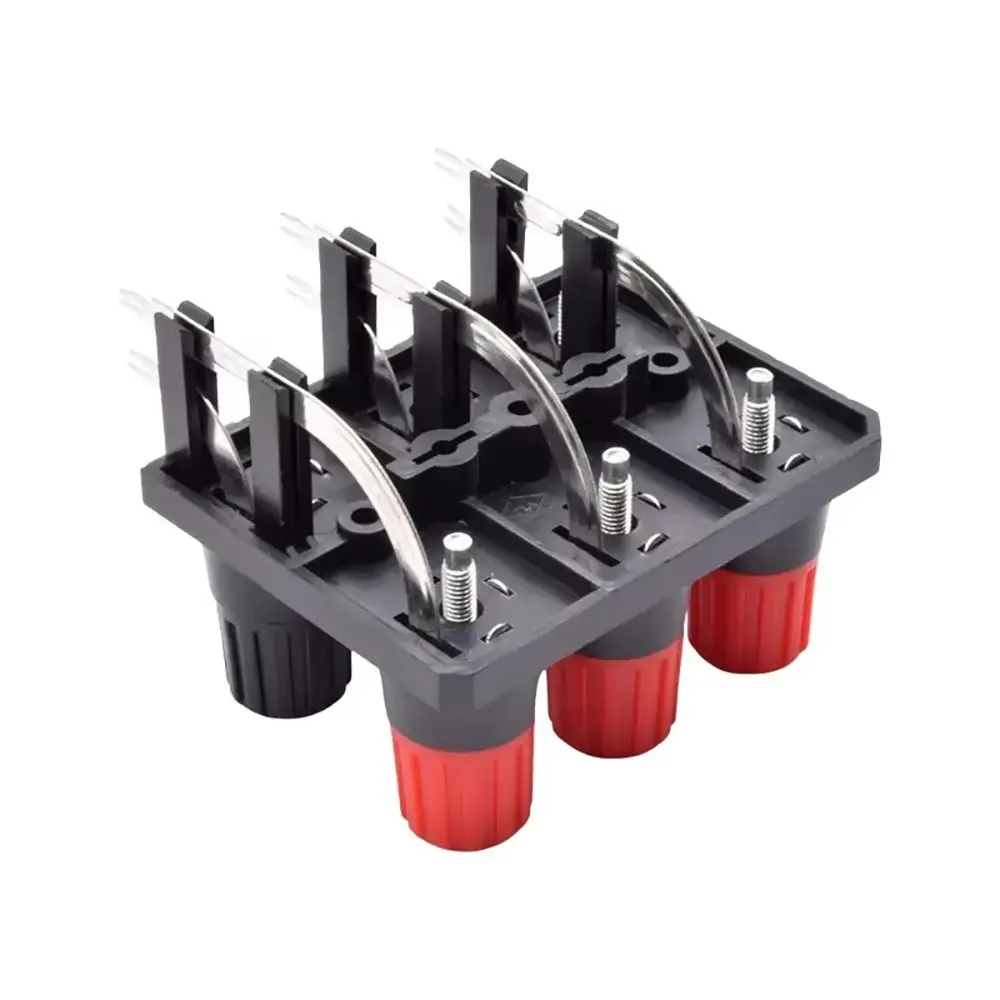 1Pcs 2/4/6 Positions Audio Terminal Block Bend Pin External Audio Jack Speaker Banana Plug 4mm Connector Screw Post