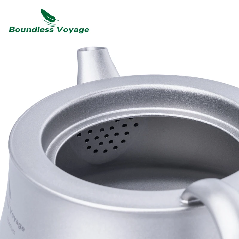 Boundless Voyage Titanium Kettle 300ml Portable Teapot Reusable Travel Camping Coffee Tea Kettle