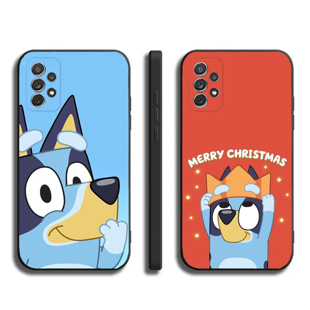 Cute B-Bluey-s D-Dog Cartoon Phone Case For Samsung Galaxy A20,A21s,A22,A31,A32,A52,A53,A72,73,A80,A91Soft Black Cover