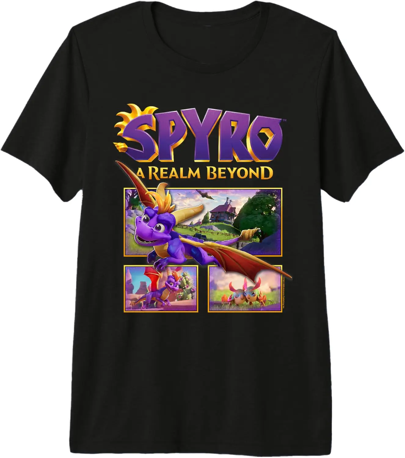 A Realm Beyond Screenshot Collage Dragon Video Game Premium Tri-Blend T-Shirt Premium heavyweight pure cotton—stylish, versatile, and unisex; a perfect Christmas gift suitable for year-round wear.