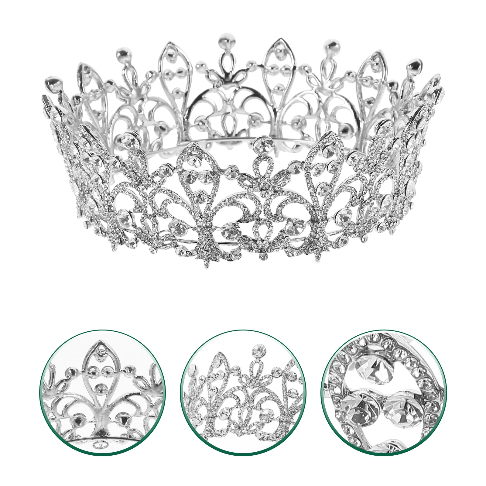 

Shining Wedding Crown Hairband with Sparkling Rhinestones Tiara for Bride Women Prom Engagement Celebration Bridal Crown