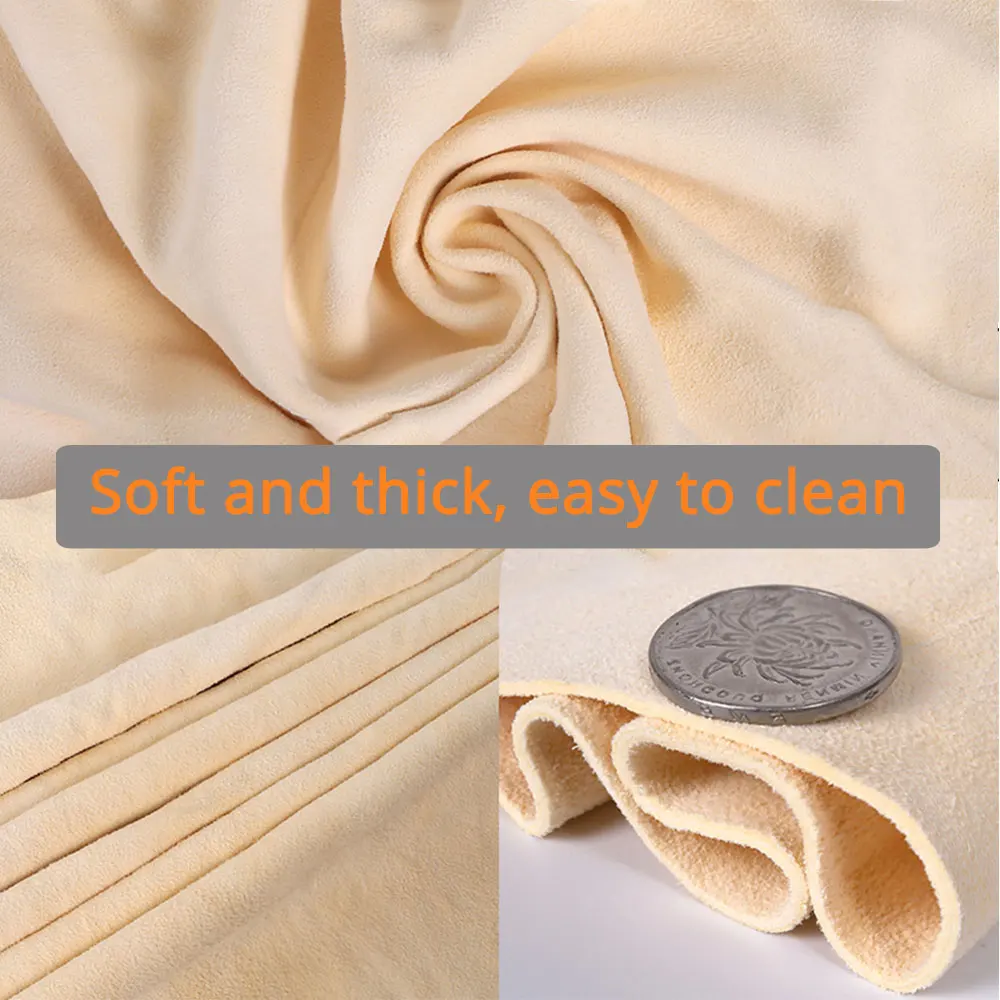 50x70CM Natural Deerskin Leather Clean Cloth Car Home Washing Care Quick Dry Cleaning Towel Super Absorbent Glass Drying Rags