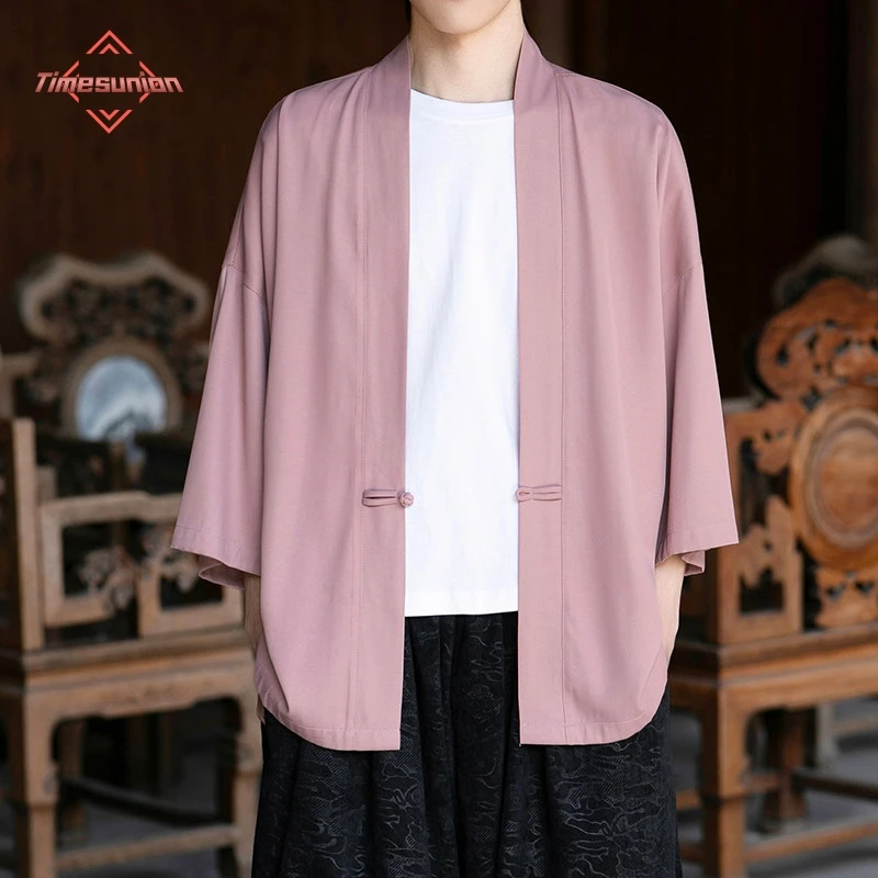 

Весенне-летний кардиган-пальто в японском стиле, рубашка-кимоно, традиционная женская и мужская одежда в стиле Харадзюку, кардиган с рукавом три четверти, юката