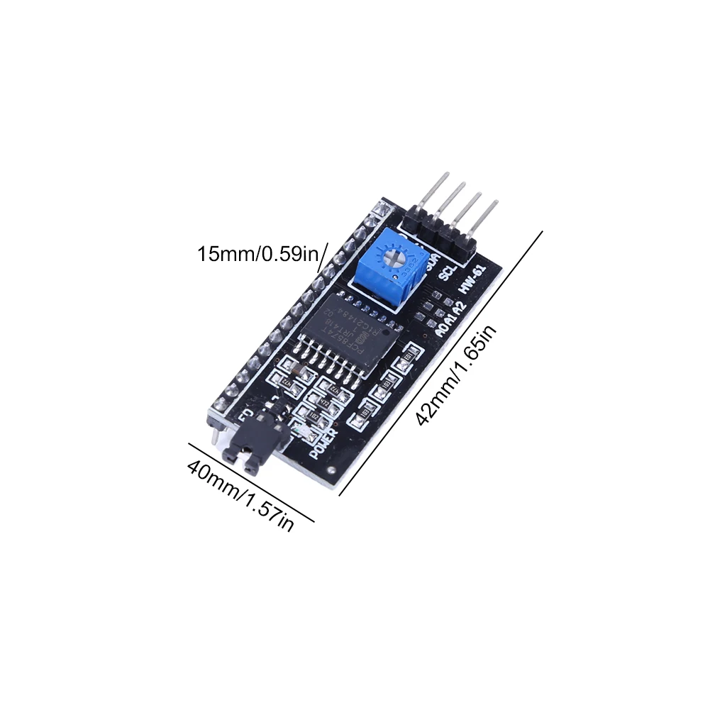 5-20 pces iic i2c twi spi placa de interface serial porta 2004 lcd1602 placa adaptador lcd módulo conversor pcf8574 para arduino