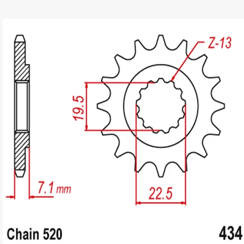 520 15T Motorcycle Front Sprocket For Suzuki SP400 SP 400 1979-1982 DR370 DR 370 78-79 SP370 77-82