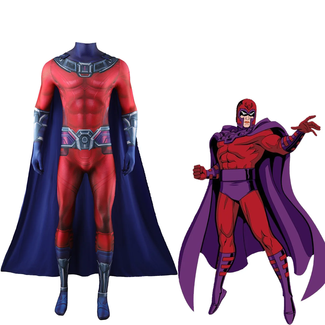 

Halloween Cosplay Magneto Clothes X-Men Anime Comic Book Style Magnetic King Outfit Women's Traditional Costume Stage Costume