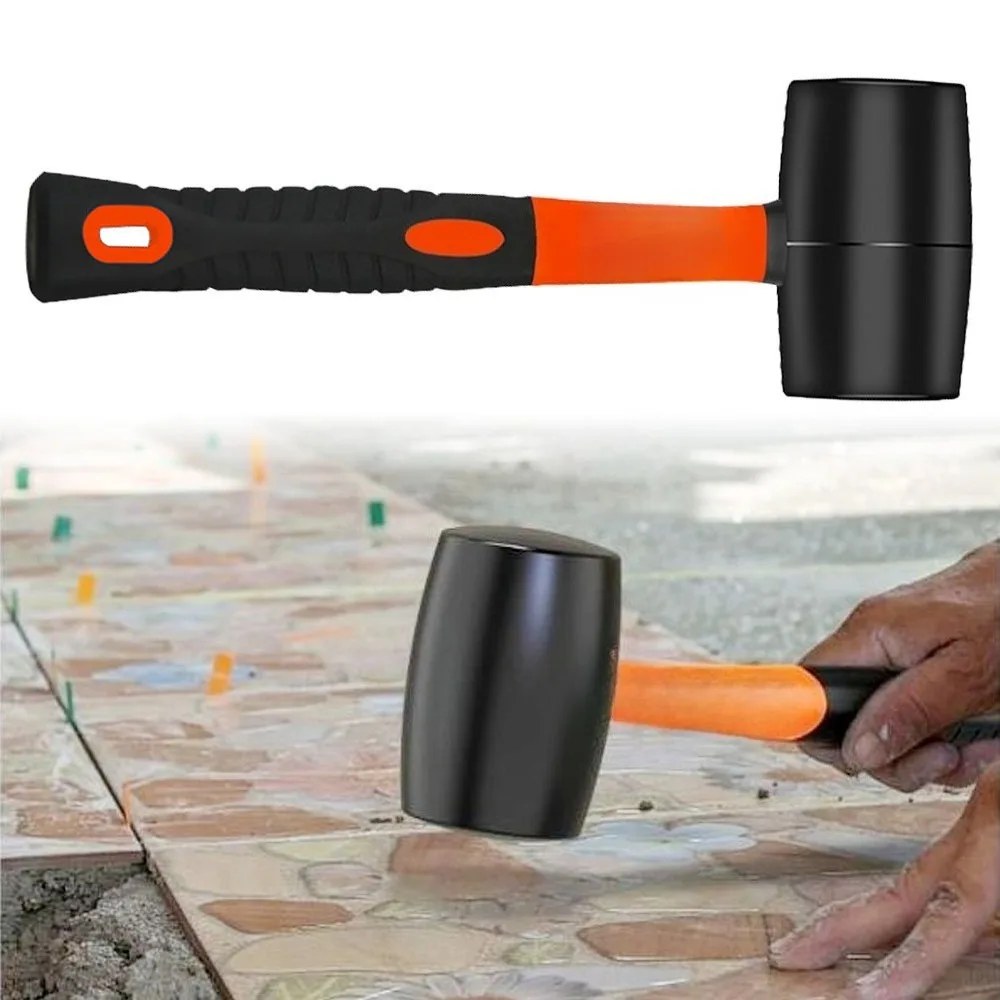 

Heavy Duty Rubber Hammer and Fiberglass Hammer Are Suitable for Professional Tile Installation Anti Slip Handle DIY Manual Tool