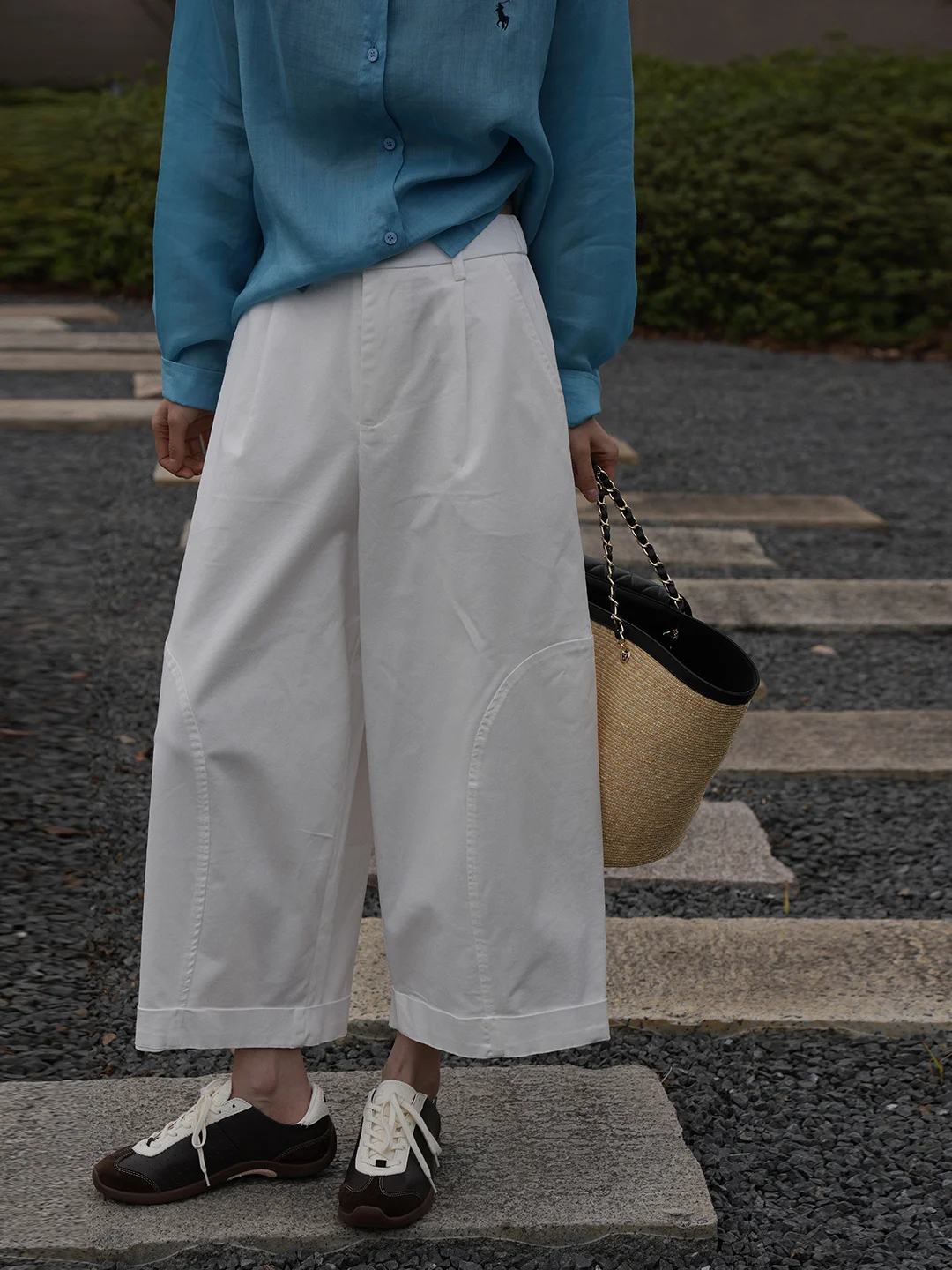 

Женские брюки-баллоны с манжетами, однотонные, с высокой талией, прямого кроя, повседневные, в корейском стиле, весна-лето, новинка