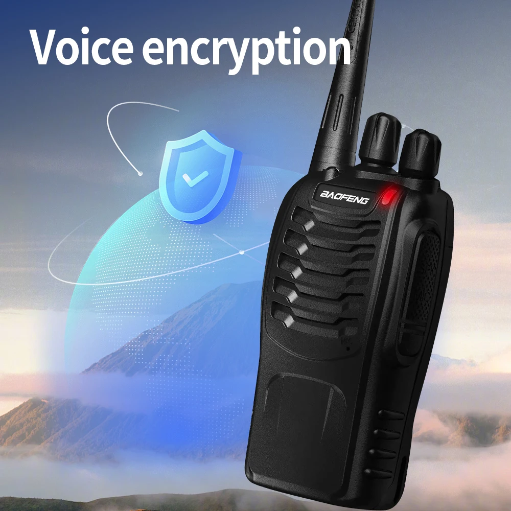 2 قطعة Baofeng المحمولة اللاسلكية المحمولة اسلكية تخاطب ترقية BF-888S زائد طويلة المدى Uhf 430-440Mhz 16CH نوع-C شحن الراديو