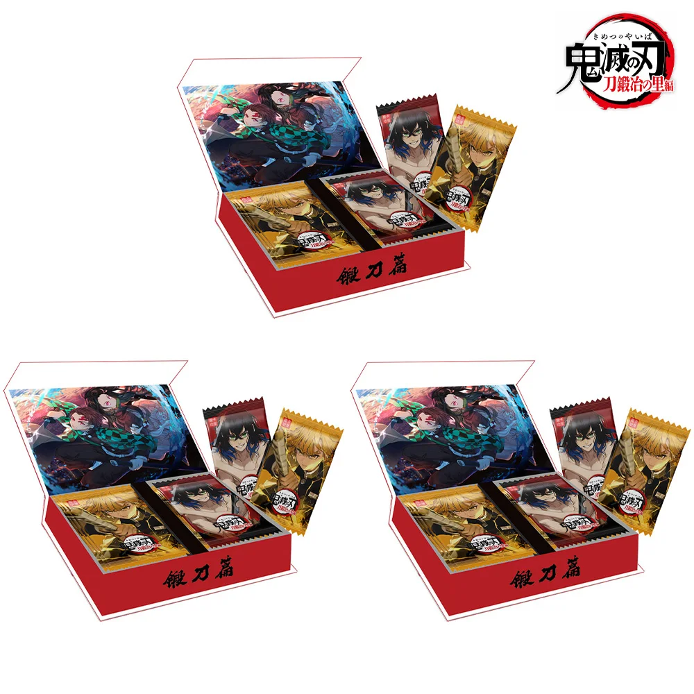 

2024 Wholesale Price Demon Slayer Cards Japanese Anime TCG Booster Pack Box Kamado Nezuko Rare Board Game Toy Birthday Kids Gif