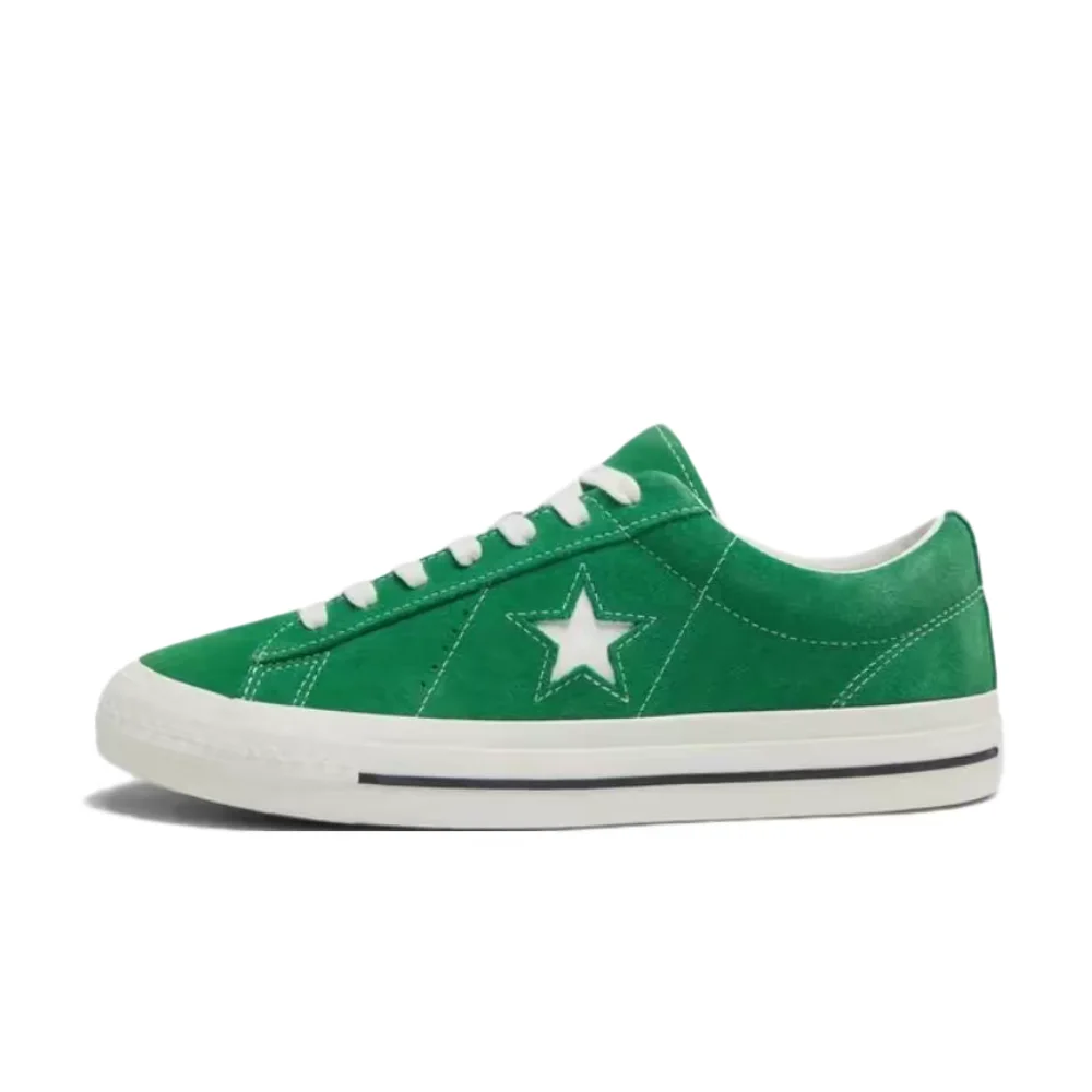 Converse ONE STAR 95 Unisex Low-Top Sneakers  Green, Classic Retro Comfort, Non-Slip Outsole & Durable A15098C