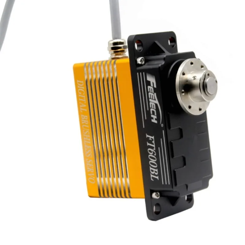 

600 кг.см, 24 В, 800 г, цифровой бесщеточный ШИМ с ЧПУ Feetech FT600BL HV, промышленный сервопривод с высоким крутящим моментом, стальная шестерня, угол 180 градусов, радиоуправляемый грузовик, пластик