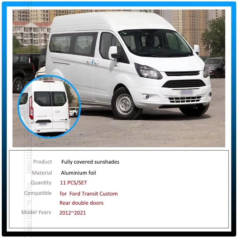 Full Coverage Sunshades For Transit Custom Tourneo Accessories 2012~2021 Car Sunscreen Window Sunshade Covers Car Accessories