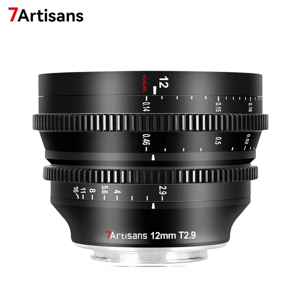 

7artisans 12mm T2.9 APS-C Ultra Wide Angle Cine Lens For Sony E ZVE10 Micro 4/3 Fujifilm X NIKON Z Leica TL SIGMA FP Canon RF R5