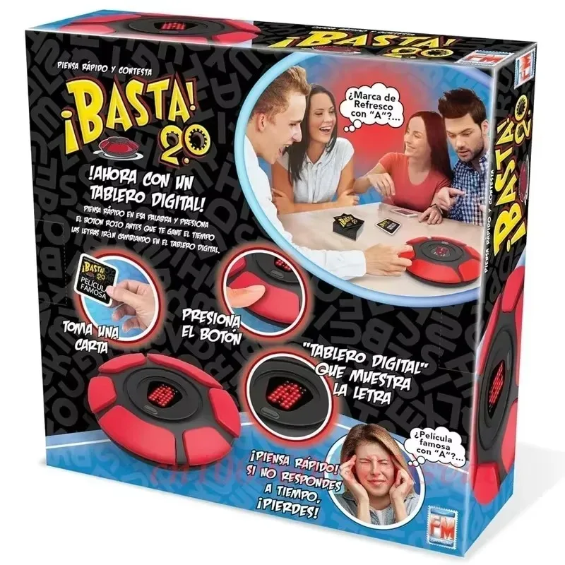 New Basta Spanish Tapple Word Game - English Tapple Games Version Quick Thinking Letter Pressing Board Game-Christmas Halloween