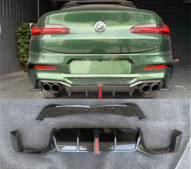 For BMW F97 F98 X3M  X4M 2019 2020 2021 2022 2022 2023 2024 Real Carbon Fiber Rear Bumper Trunk Lip Diffuser Spoiler Cover