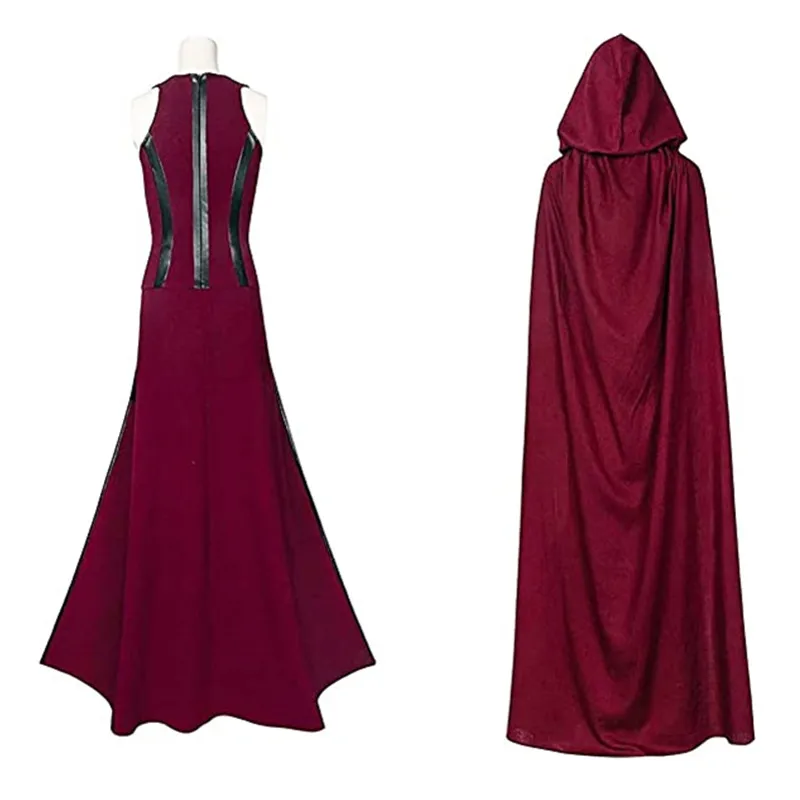 Wanda Maximoff Outfits for Scarlet Witch Cosplay Costume Red Tops Pants Cloak Headpiece Sexy Halloween Outfits Gifts