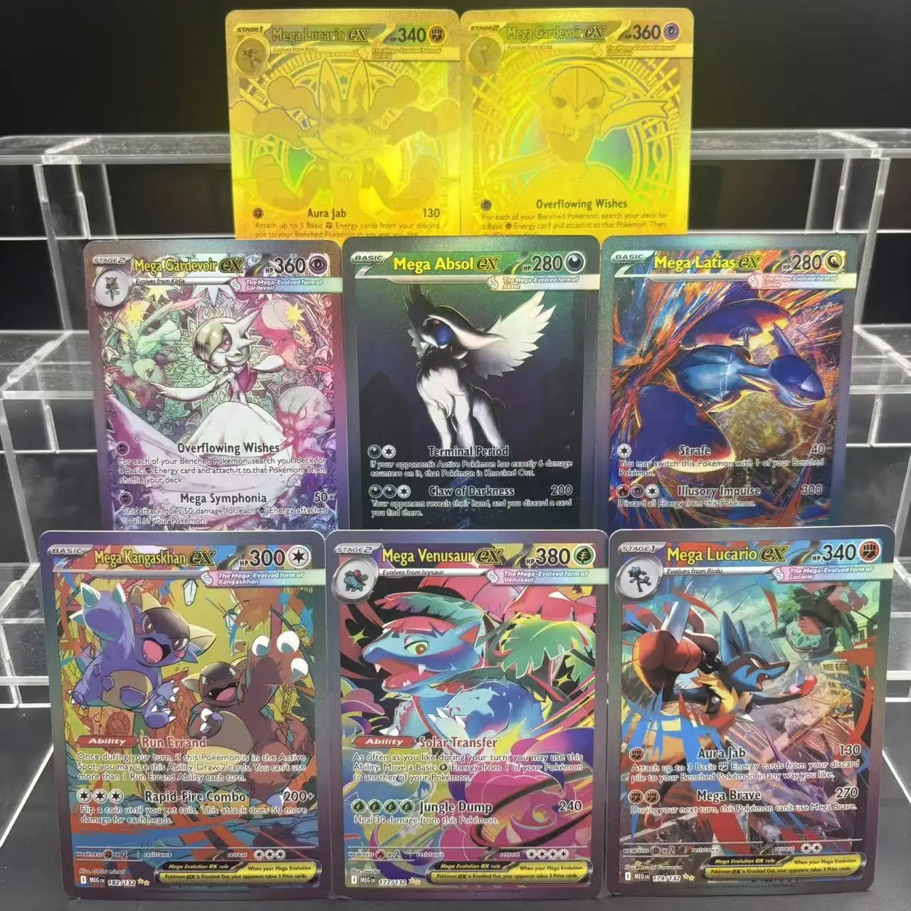 لتقوم بها بنفسك PTCG جمع بطاقات ميجا لوكاريو ميجا فينوسور ميجا جارديفور ex الذاتي بطاقة واحدة لعبة كلاسيكية أنيمي بطاقة هدية لعبة #1