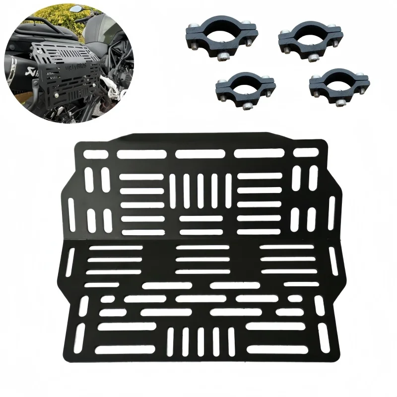 Motorcycle Exhaust Pipe Side Frame Luggage Support Shelf Case Holder Trunk Frame Plate Bracket Modification for R1200GS R1250GS