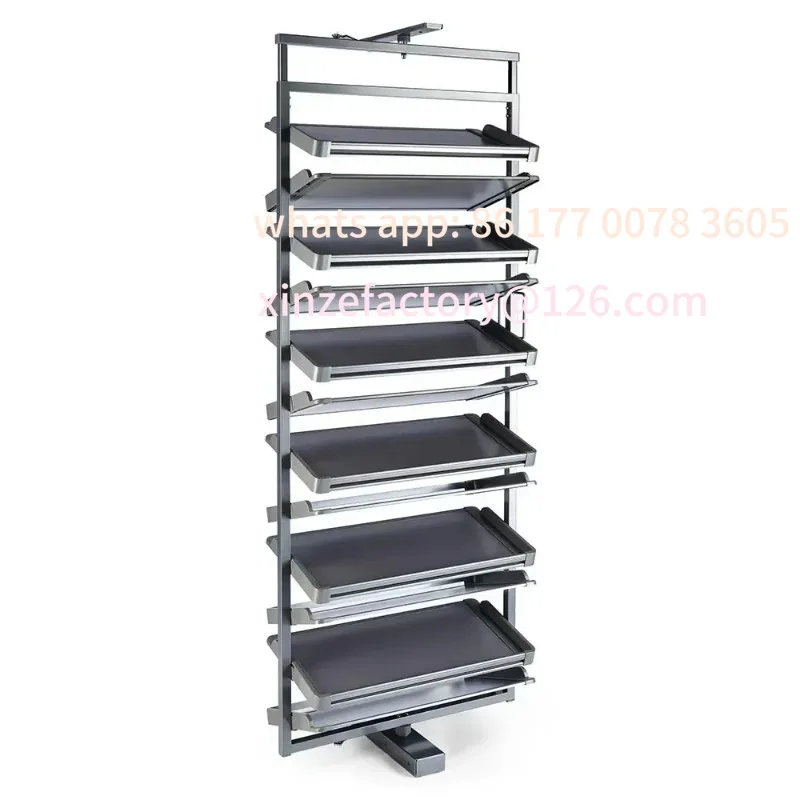 

Customizable 360 Degree Rotating Aluminum Multi-layer Shoe Rack Retractable Cabinet Organizer for Home Storage