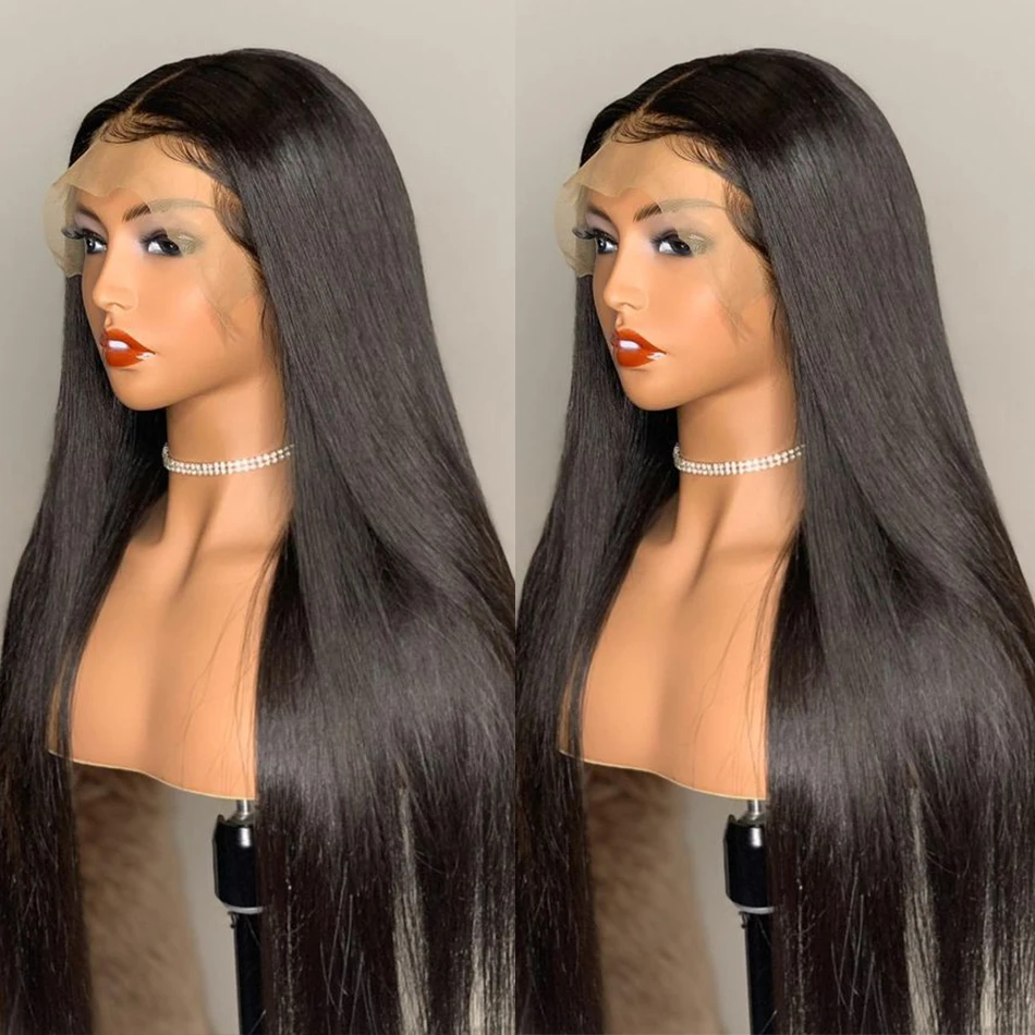 Straight Human Hair Lace Frontal Wig for Women Pre Plucked Brazilian Hair 13X4 HD Transparent Lace Frontal Wig with Baby Hair