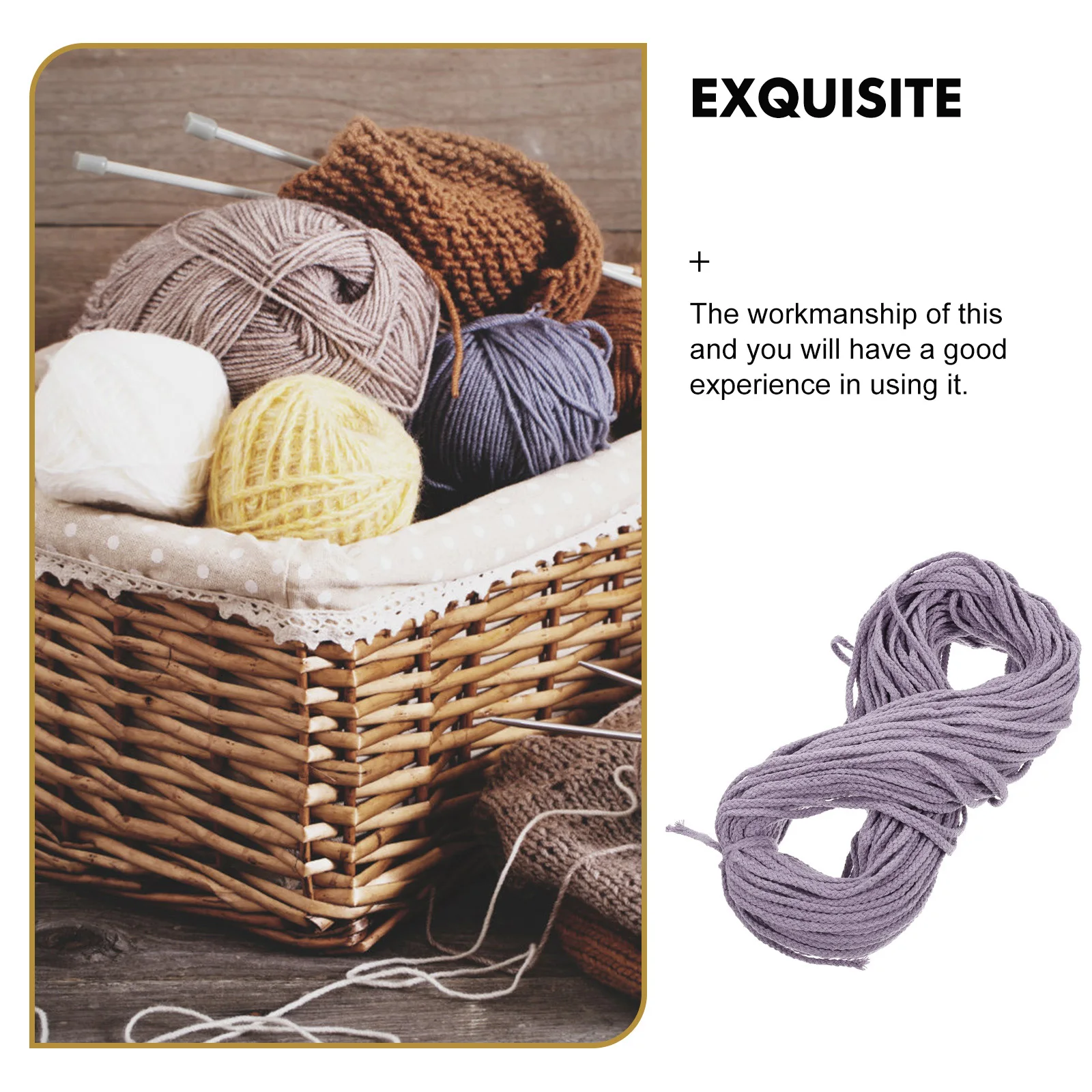 

Cotton Rope Clothesline Woven Cord Ropes Crafting Braided Thick for Crafts Polyester
