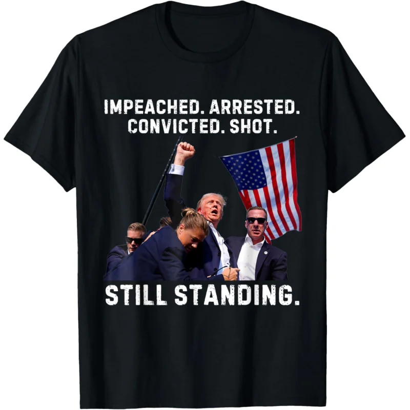 Still Standing Trump 2024 Assassination Attempt T-Shirt Loose men's and women's clothing