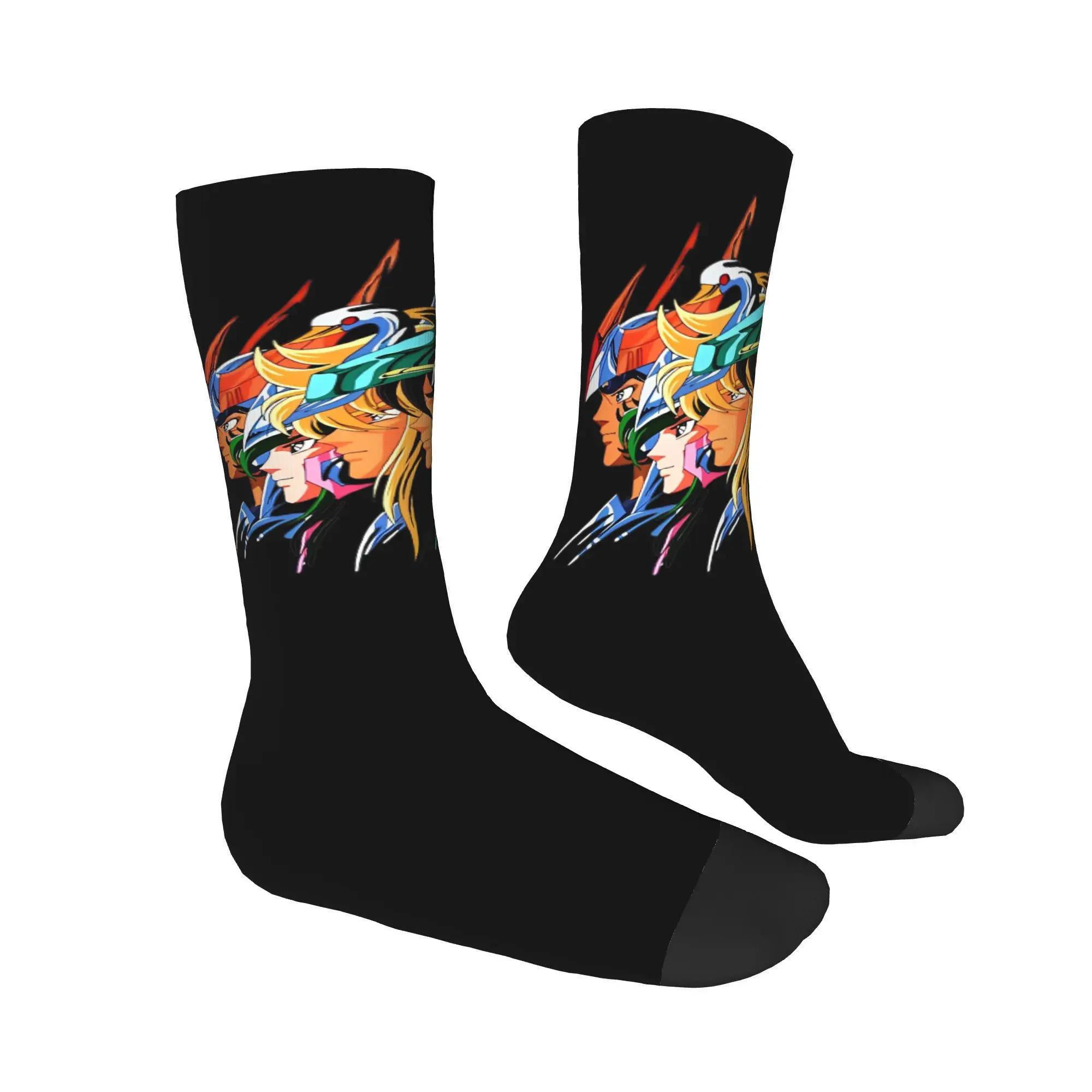 Calcetines de vestir con diseño de tema de los Caballeros del Zodíaco Merch para uso diario Calcetines de anime antideslizantes