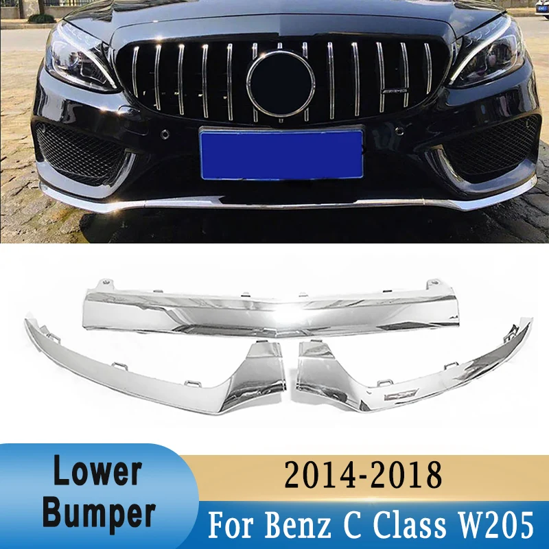 

Front Bumper Lower Spoiler Trim for Mercedes-Benz C-Class W205 C300 C400 C63 2014-2018 Bumper Diffuser Protector Modification