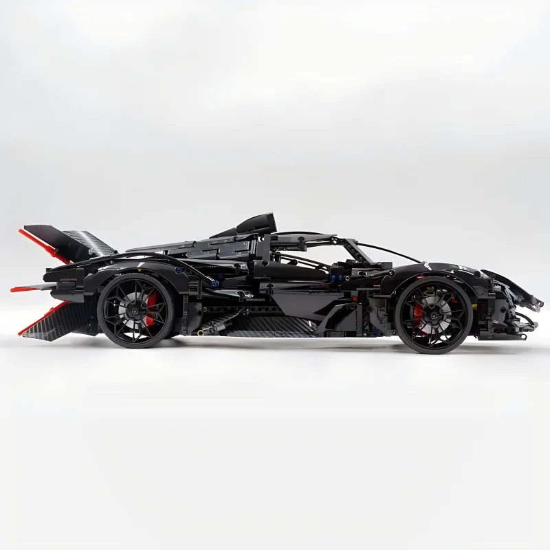 New MOC 43100B 1:8 Black Technical Super Sports Car Model Buidling Blocks Bricks Educational Puzzle Toys Christmas Gift For Kids