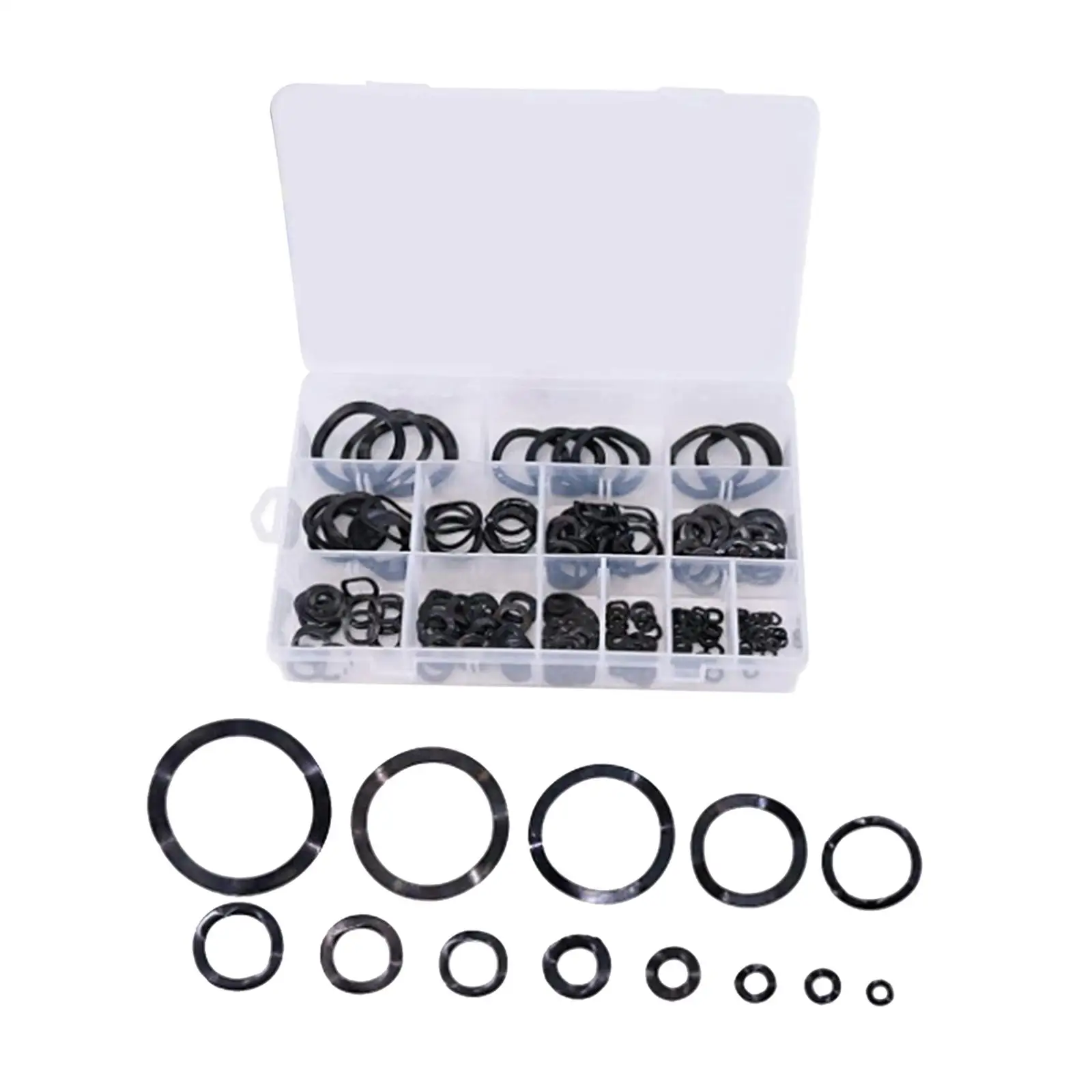 320Pcs M3-M31 Carbon Steel Wave Elastic Washers Assorted Set, Black Metal Wavy