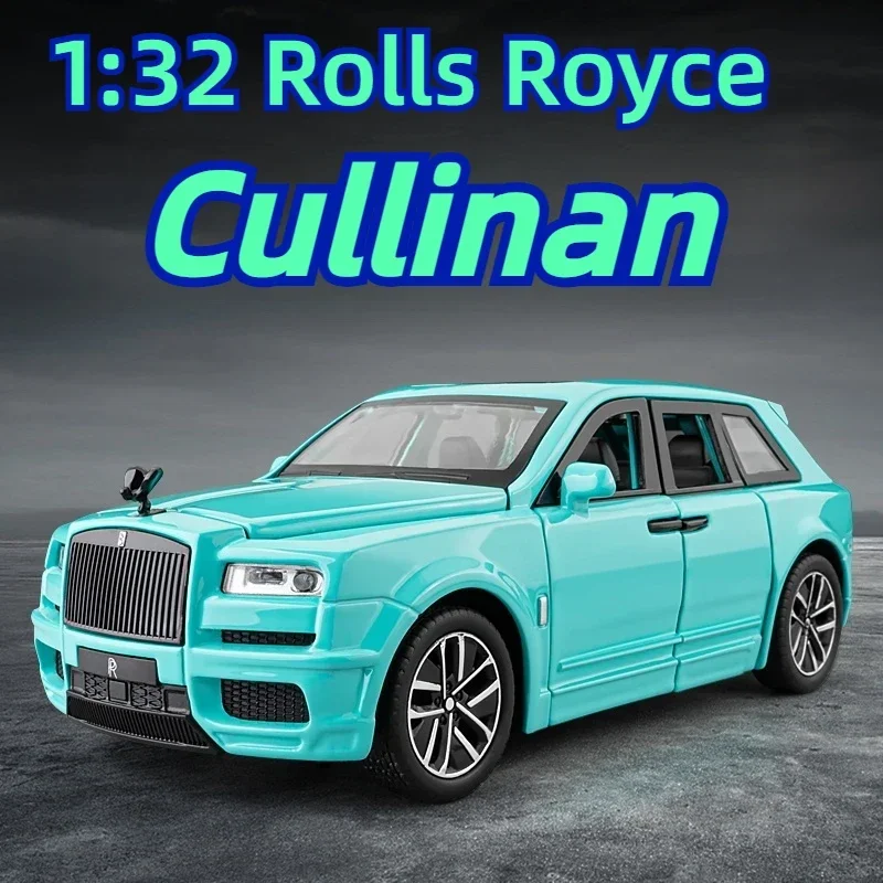 

1:32 Rolls Royce Cullinan Luxury SUV Alloy Diecast Metal Model Sound Light Pull Back Toy Miniature Car Decoration Kids Toys Gift