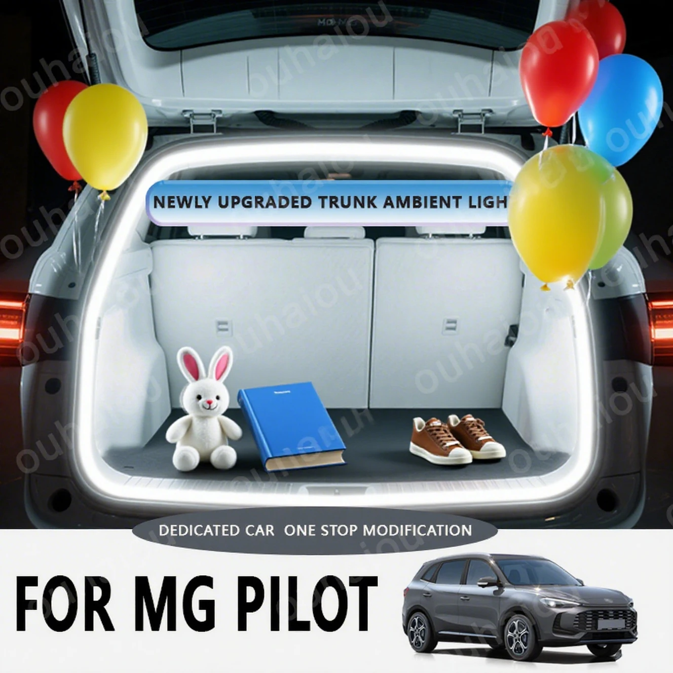 

FOR MG PILOT Rear Trunk LED Light Bar Strips Trunk Interior Decorative Lamp Strip Luggage Atmosphere Light