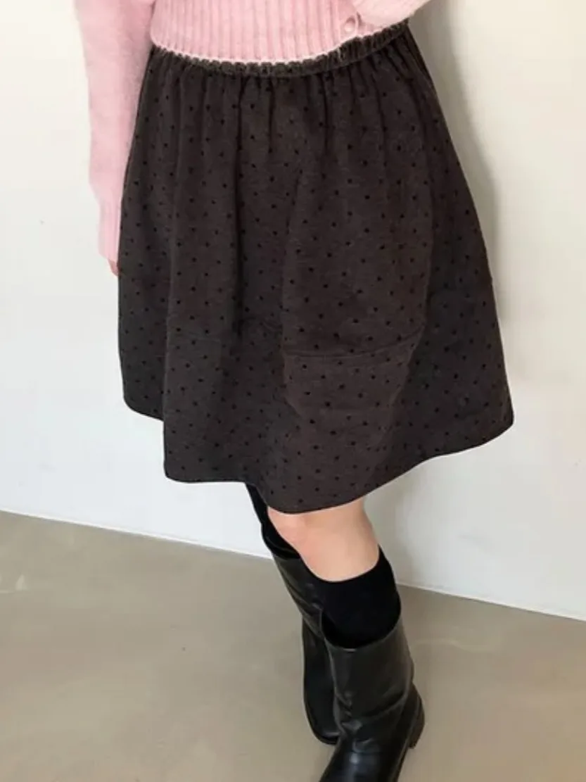 Koreaanse Sle Hoge Taille A-lijn Rok Vrouwen Herfst Winter Zoete Plaid Ort Rokken Faionable Veelzijdige Afslanken Rokken