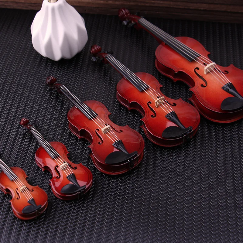 Mini Violin Model Instrument Model Home Decoration Ornament Gift for Friends' Birthdays Christmas Gifts Personal Gifts