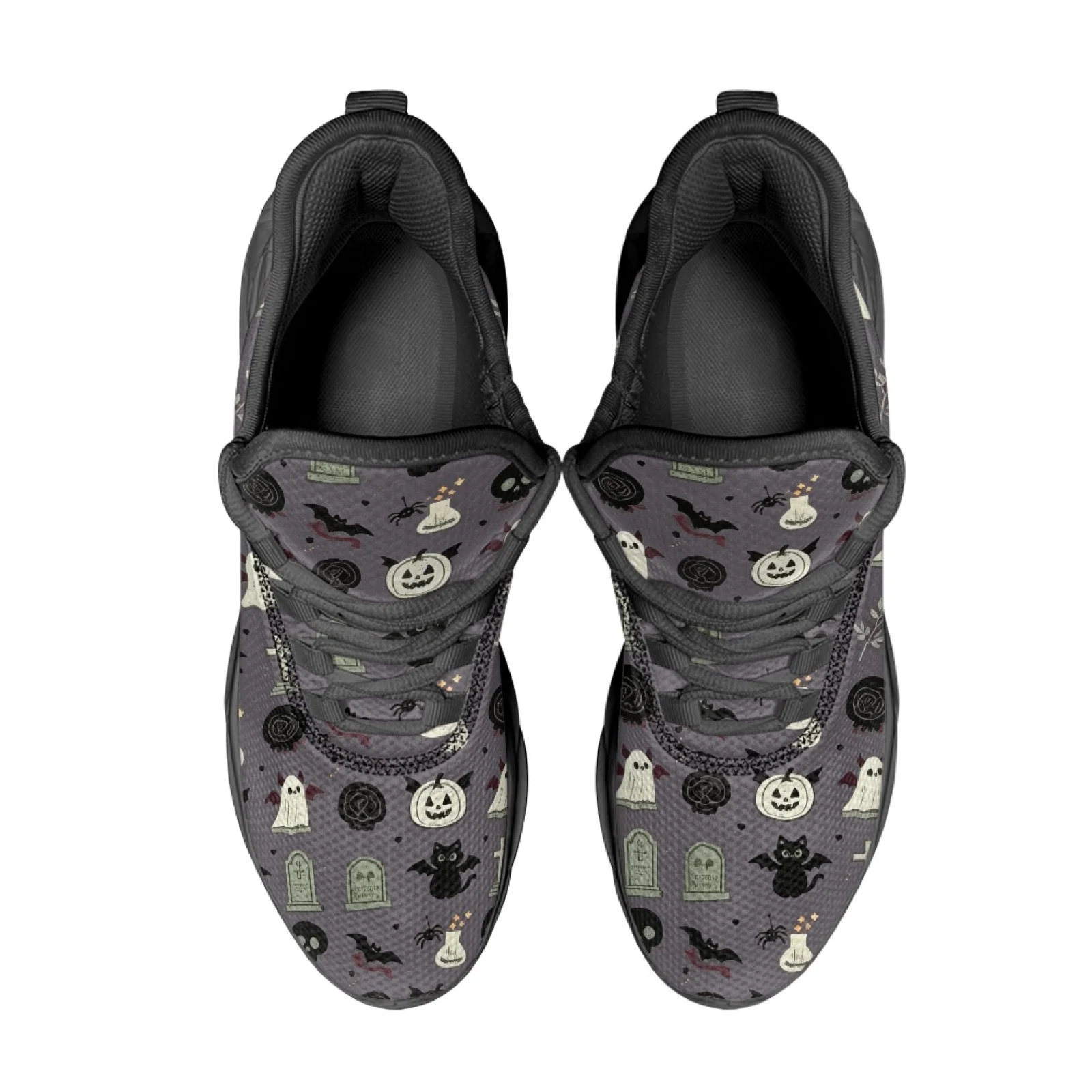 PENSTROLL PENSTROLL Halloween Spooky Mens Running Shoes, Cushioned Mesh Athletic Sneakers for Men,  All Season for Gym