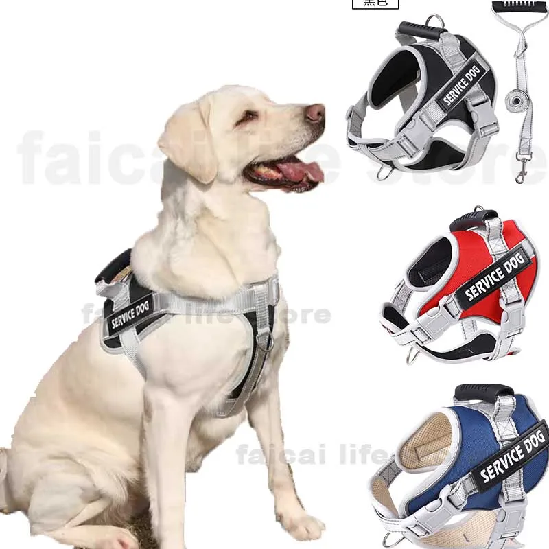 

Adjustable Harness Dog Reflective Safety Training Walking Chest Vest Leads Collar For small large dog Pets Dogs Accessories