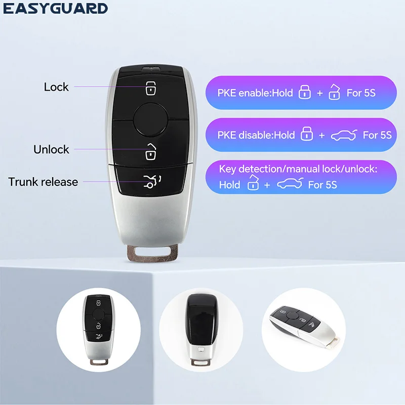 EASYGUARD Smart Key replacement Keyless entry system for benz with factory OEM push start button & comfort access