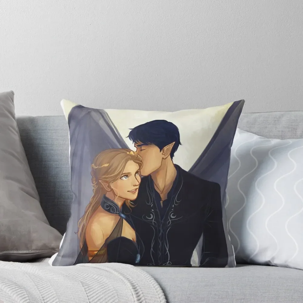 Feyre and Rhysand Throw Pillow Sofa Pillow Cover New year pillow