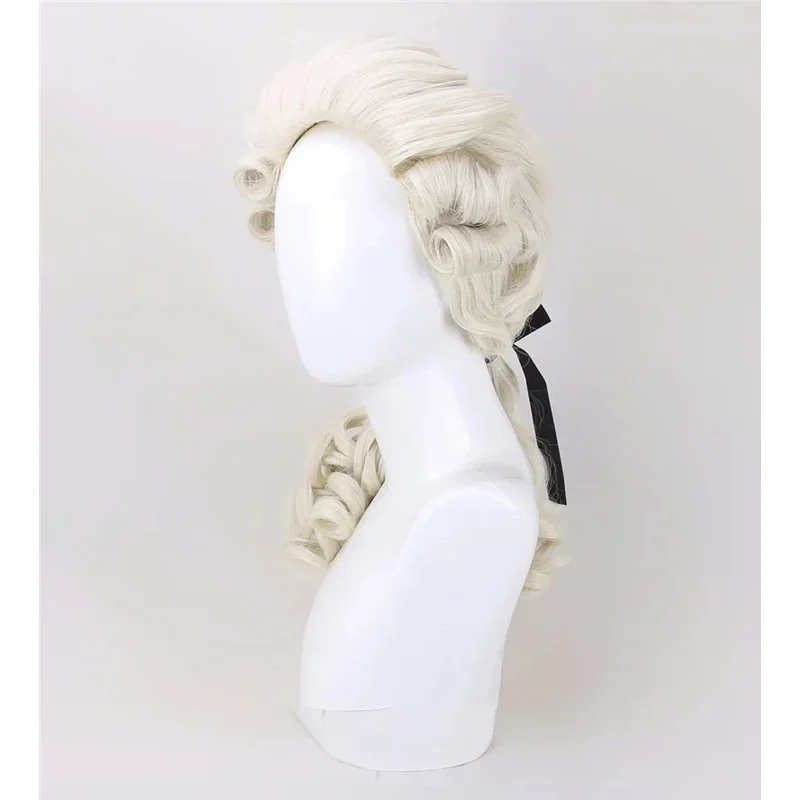 zizi 2025 Judge Court Юрист 50 см Пианист Музыкальное представление Вечеринка Бежевый Высокотемпературный парик Хэллоуин Косплей W