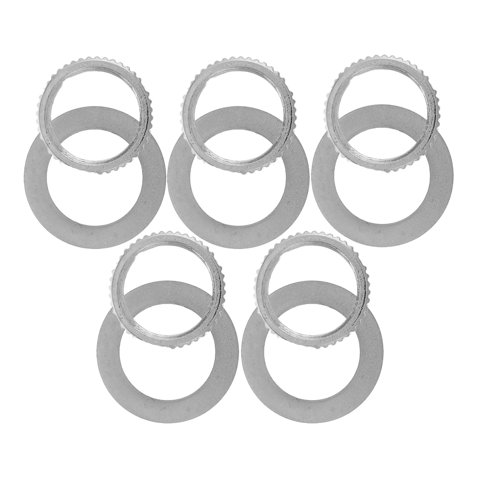 10 Pcs Electric Guitar Bass Head Shaker Gasket Nut Brass Ring Cap Silver Hardware Fishing Rod Building Supplies