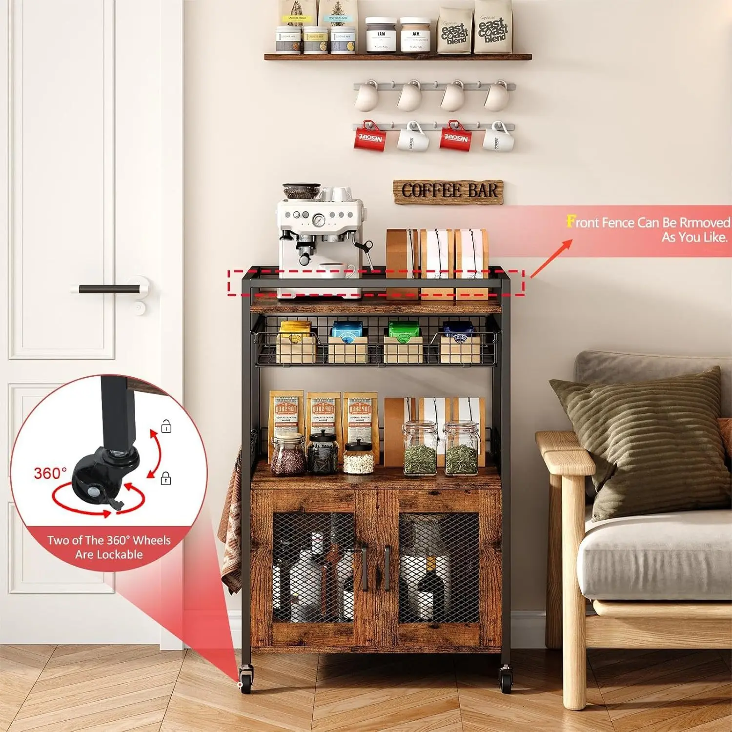 Drawer Type Double Door Cabinet Ironwood Storage Rack High-end Wire Basket Drawer Display Cabinet Treasure for Drunkards