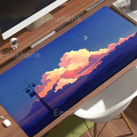 Резиновый коврик для мыши Eenehana Sunset Glow — пример использования