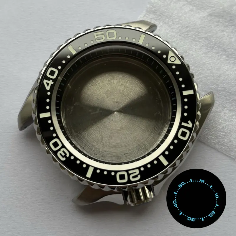 

Watch Parts Solid 41mm Stainless Steel SKX007 Watch Case BGW-9 Blue Luminous Bezel Sapphire Glass Fit NH35/36 Movement 30Bar