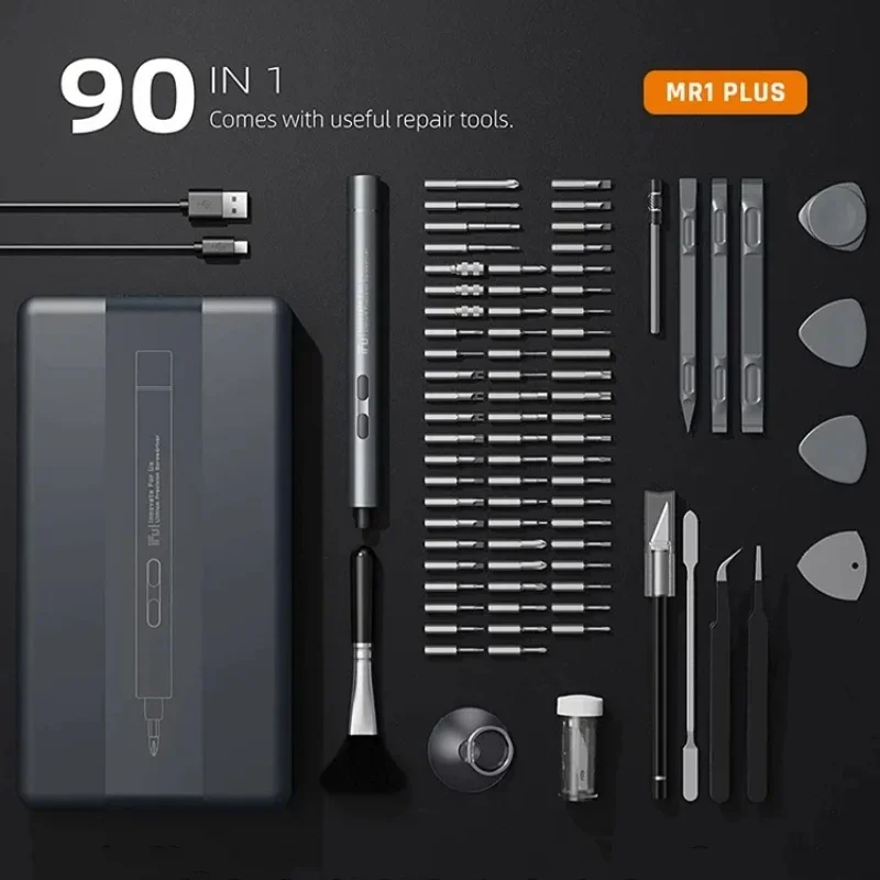 Ifu Mini Electric Precision Screwdriver Grupo Pequena Chave de Fenda sem Fio com Luz Led Ferramentas de Reparo 41 em 90 em 1