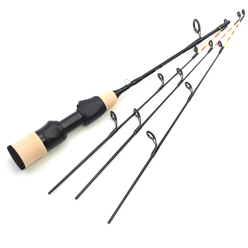 Winter Ice Fishing Rod, Fishing Reel Set, Pole Tackle, Carbon Pole, 2 Tips, 55cm